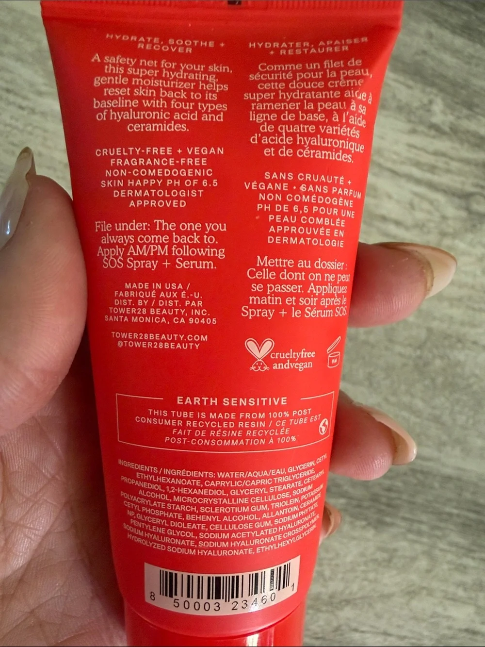 Tower 28 Daily Barrier Recovery Cream - Bright Coral Red